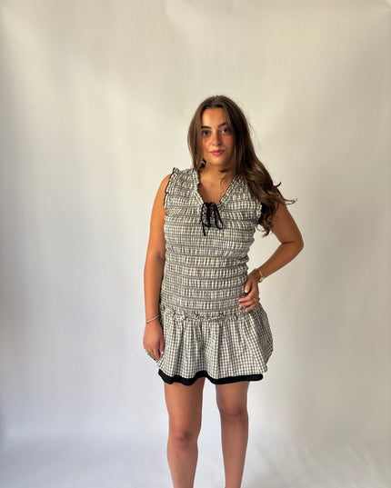 Zara Plaid Smocked Dress