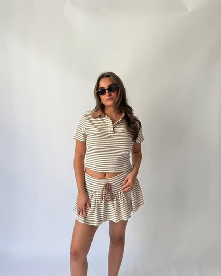 Mila Stripe Collared Top