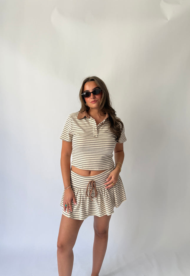 Mila Stripe Collared Top