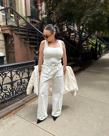 Blanc Cotton Chino Pants