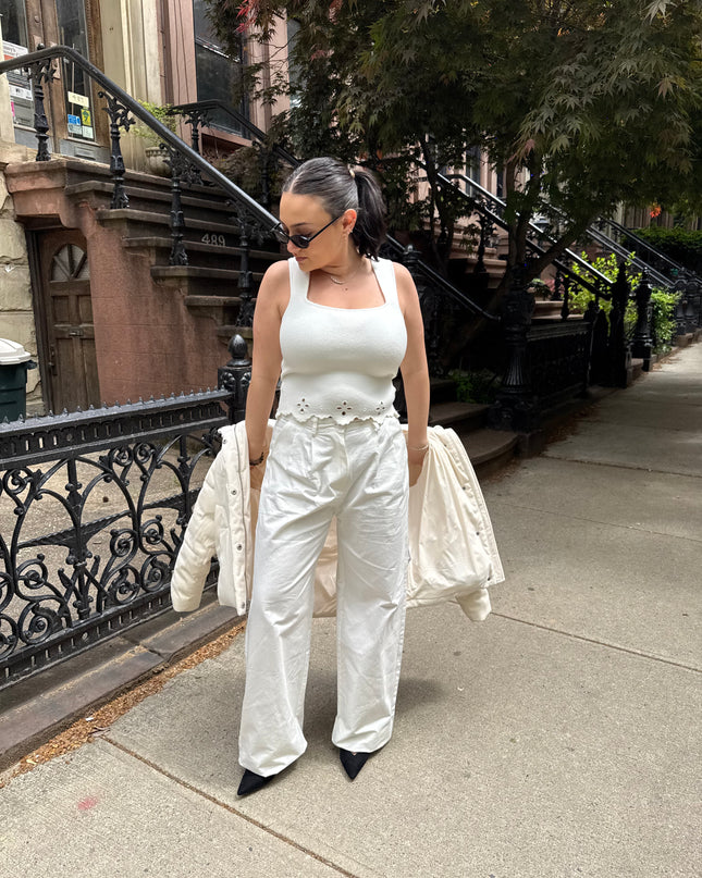 Blanc Cotton Chino Pants