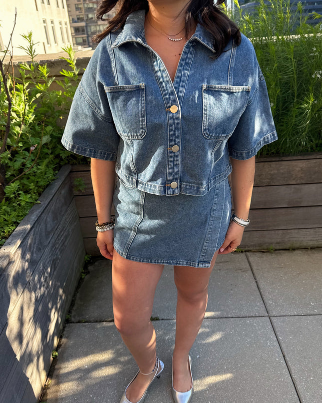 Ayla Denim Top