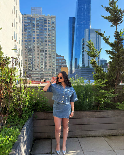 Ayla Denim Top