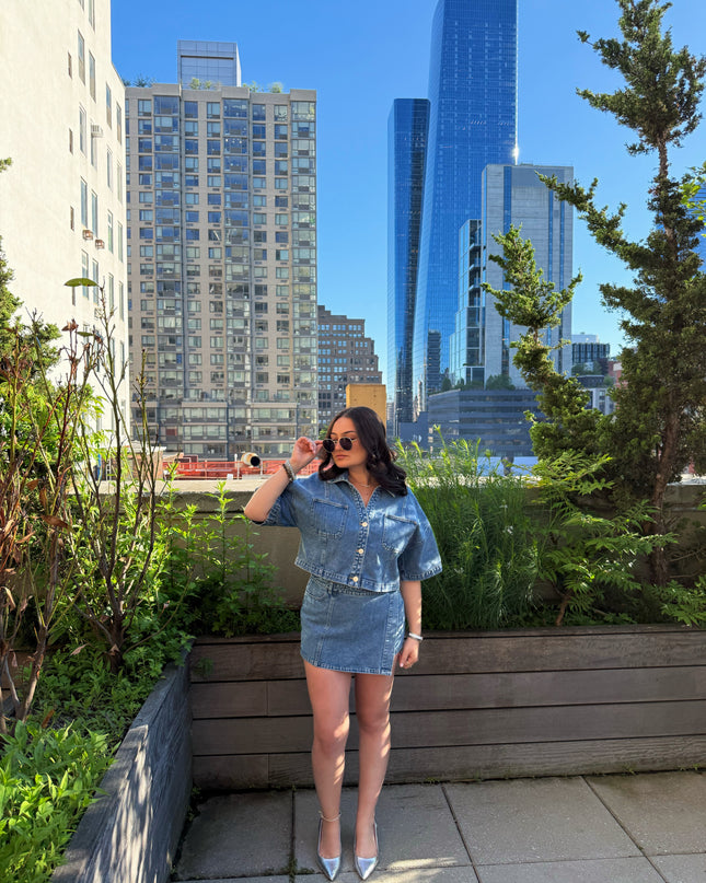 Ayla Denim Top
