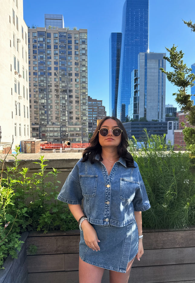 Ayla Denim Top