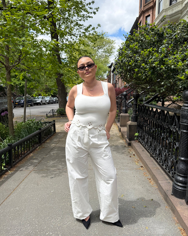Blanc Cotton Chino Pants