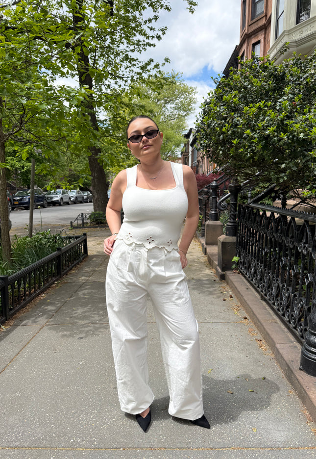 Blanc Cotton Chino Pants