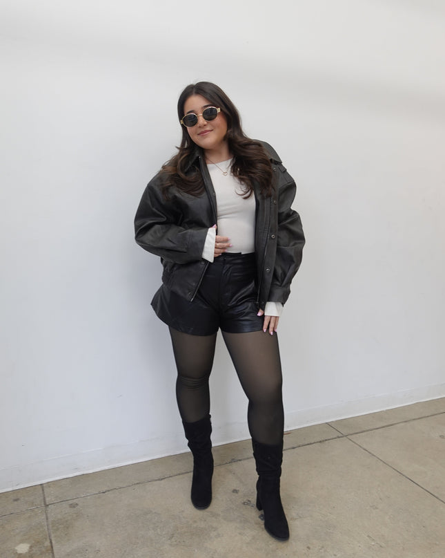 Empire Leather Micro Shorts