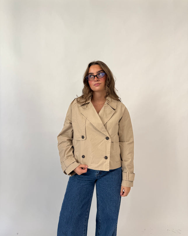 Cropped Trench Coat