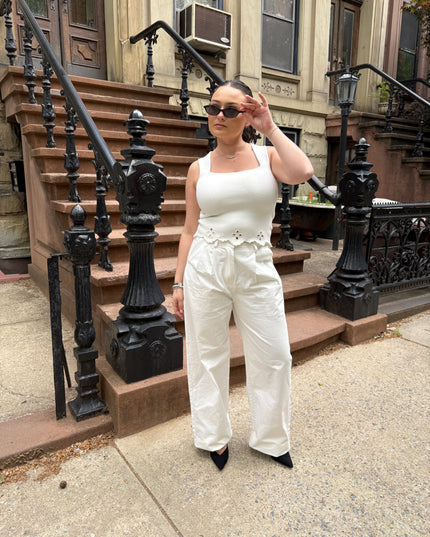 Blanc Cotton Chino Pants