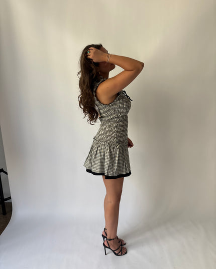 Zara Plaid Smocked Dress