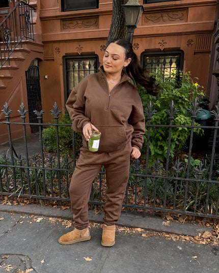 Dark Chocolate Mock Neck Sweatshirt