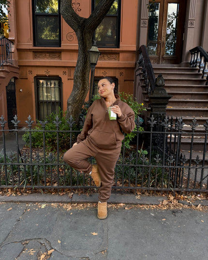 Dark Chocolate Mock Neck Sweatshirt